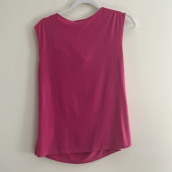 Vintage Dressbarn Glitter Top y2k Cowl Neck Vintage Pink Magenta mcBling L - Picture 5 of 6